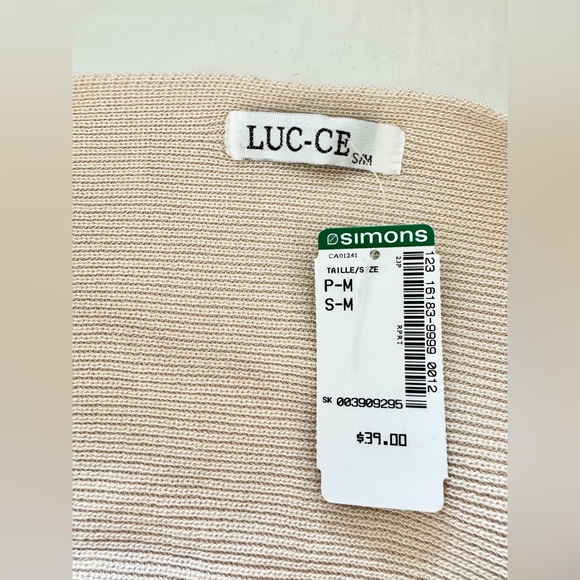 NWT SIMON’S Finely Ribbed Knit Bolero Shrug • Ivory Beige • small/ medium - Picture 7 of 9